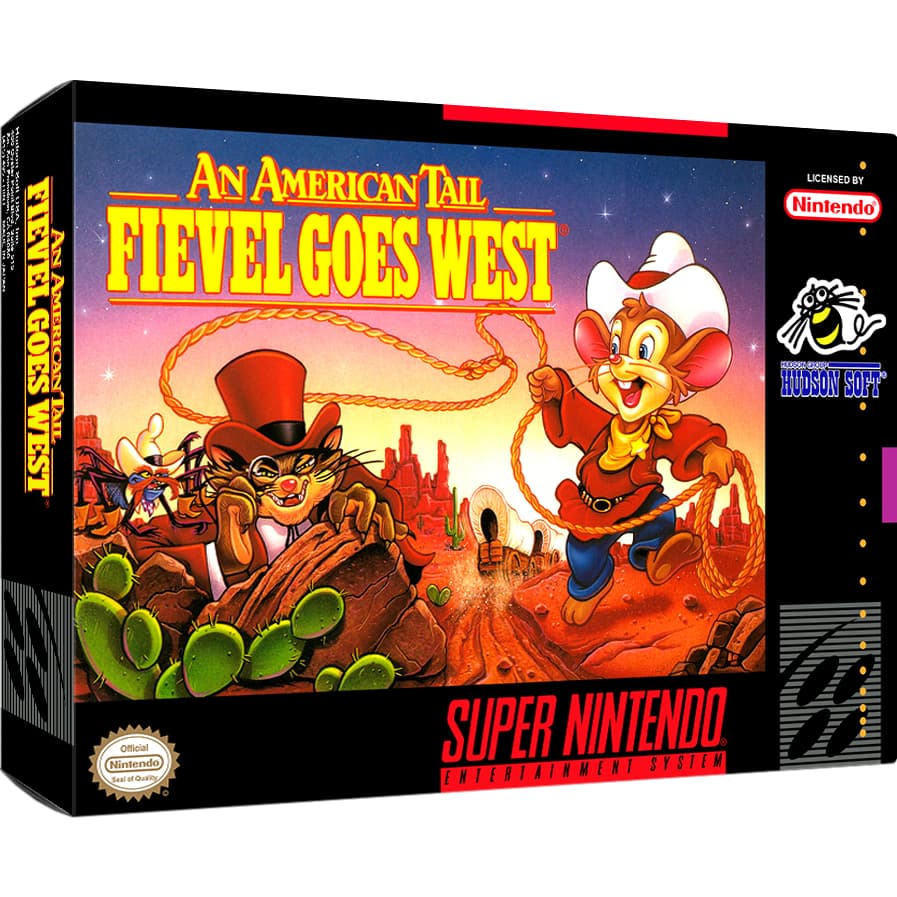 American Tail, An - Fievel Goes West com caixa e manual Super Nintendo Novo