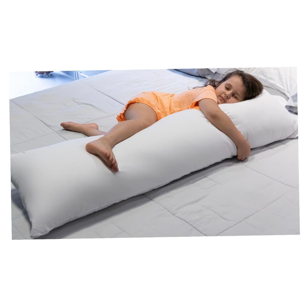 Travesseiro de Corpo gestante com fronha Branca de zíper  Inclusa