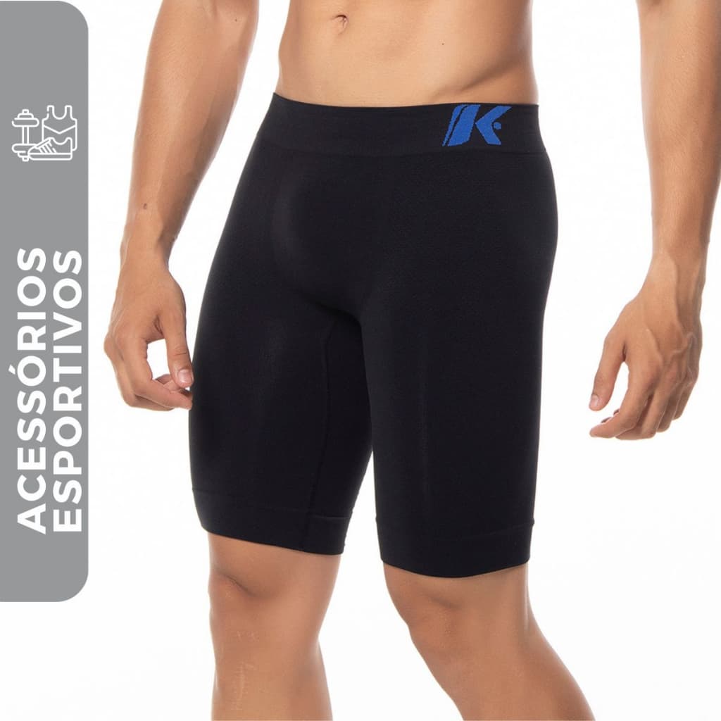 Bermuda Térmica Masculina Keeper Anti Assadura Sem Costura Short Térmico Esportivo Ciclismo Bike Corrida Academia