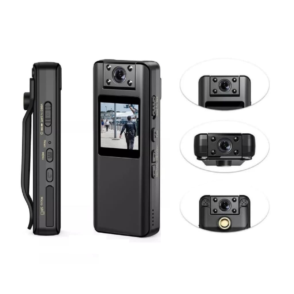 Câmera Policial Esportiva A22 Hd 1080p Externa Corpo Colete Grava 10 Horas Seguidas