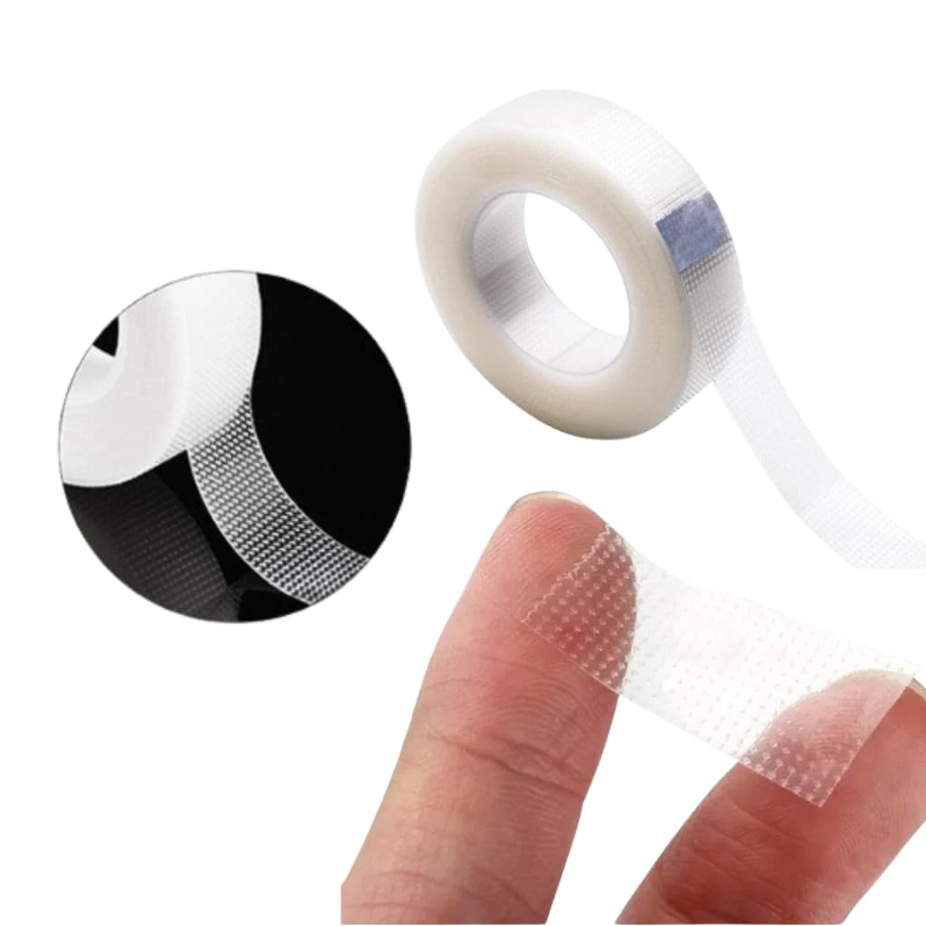 Kit Fitas Transpore Adesiva Transparente Antialégica para Extensão de Cílios 10m