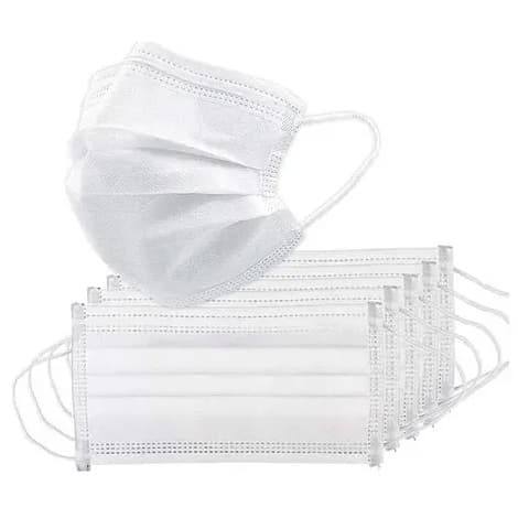 Kit até 200 Máscaras Decartáveis BRANCAS TNT Tripla Camada Adulto Escolha de 50 100 ou 200 Unidades