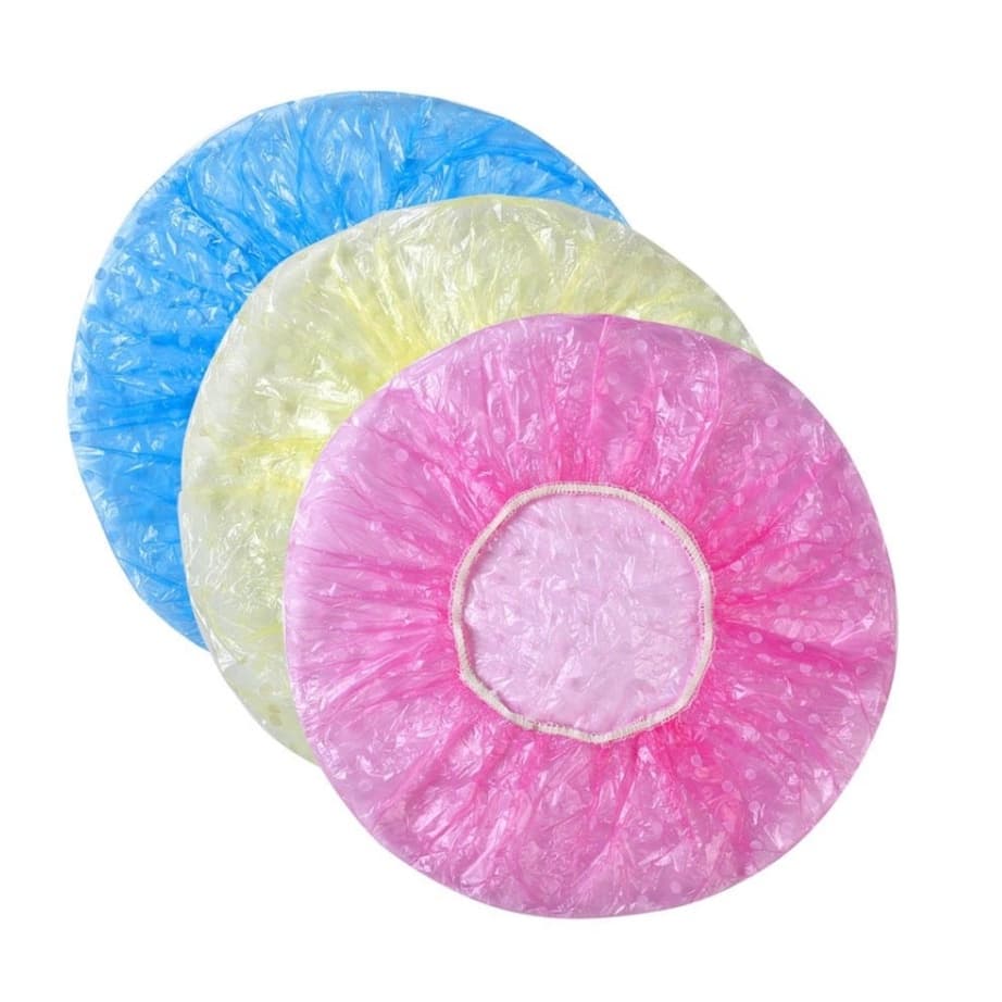 Kit Com 3 Unidades Touca De Banho Impermeável Reutilizável Estampa Para Casa Em Banheiro Multiuso