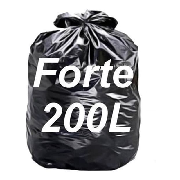 Saco de lixo 200 litros reforçado 0.8 micras 50 unidades direto da fábrica grande