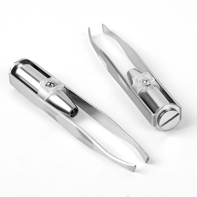 Pinça Com Led De Iluminação Para Desing De Sobrancelhas