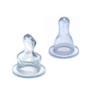 Kit com 10 unidades de Bico Mamadeira Universal  100% Silicone Redondo ou Ortodôntico