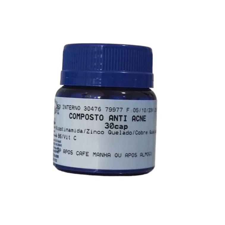Capsula Anti Acne Composto Para Espinhas  Cravos Pele Oleosa