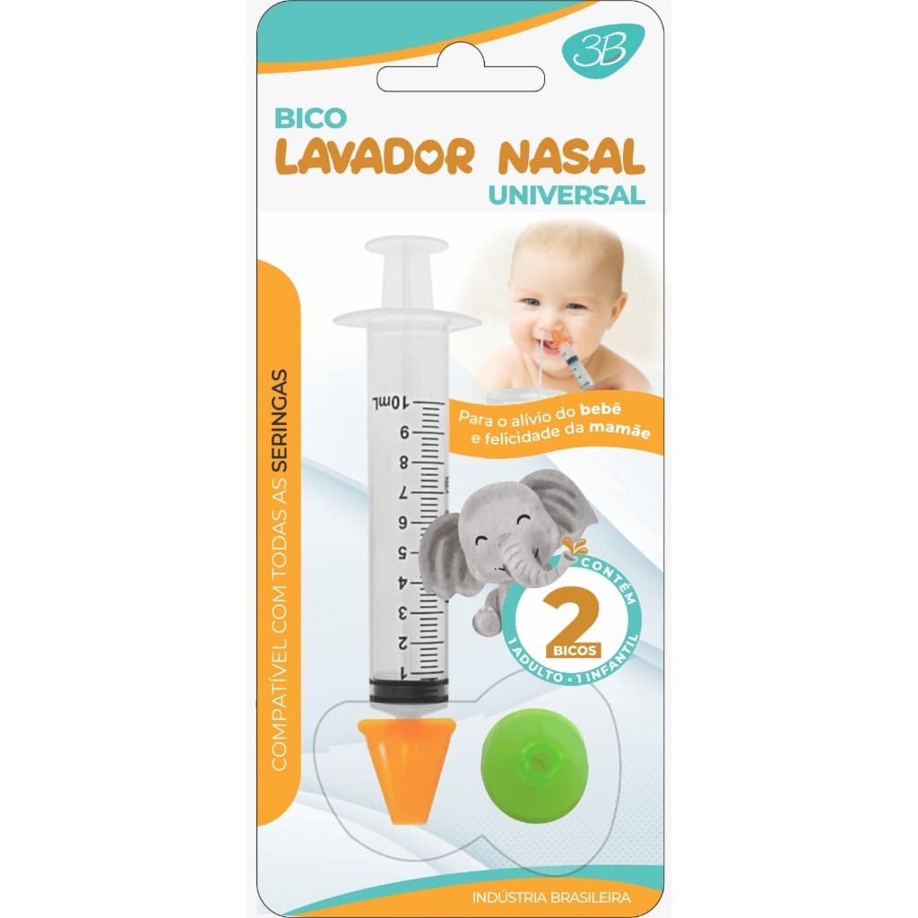 Bico lavagem nasal universal com seringa 10mL