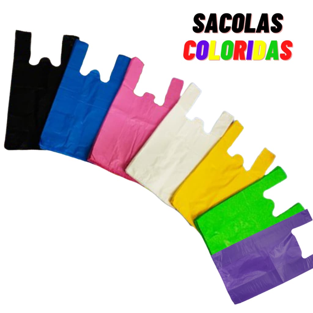 100 Sacolas Plásticas Reforçadas 30x40 / 38x50 / 50x60 (P, M e G) - Sacolinhas para Lojas e supermercados