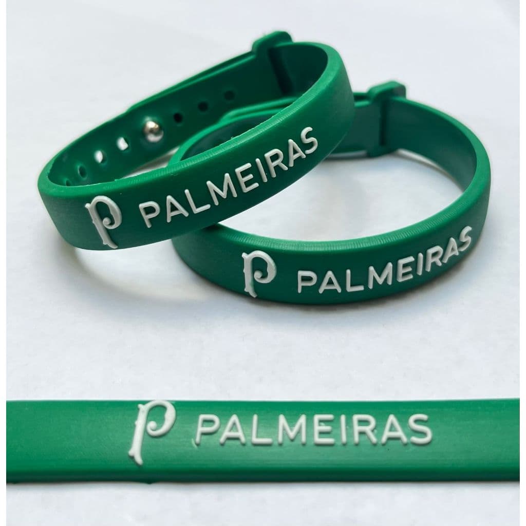 3 Pulseiras Palmeiras Verdão Futebol Brasileiro Ajustável de Silicone