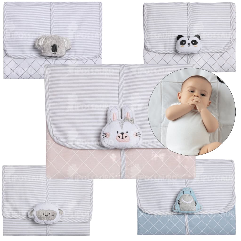 Trocador Bebê Portátil Impermeável com Porta Fraldas Papi