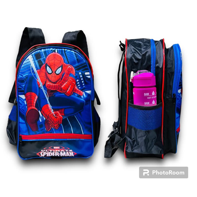 mochila de costa infantil escolar homen aranha