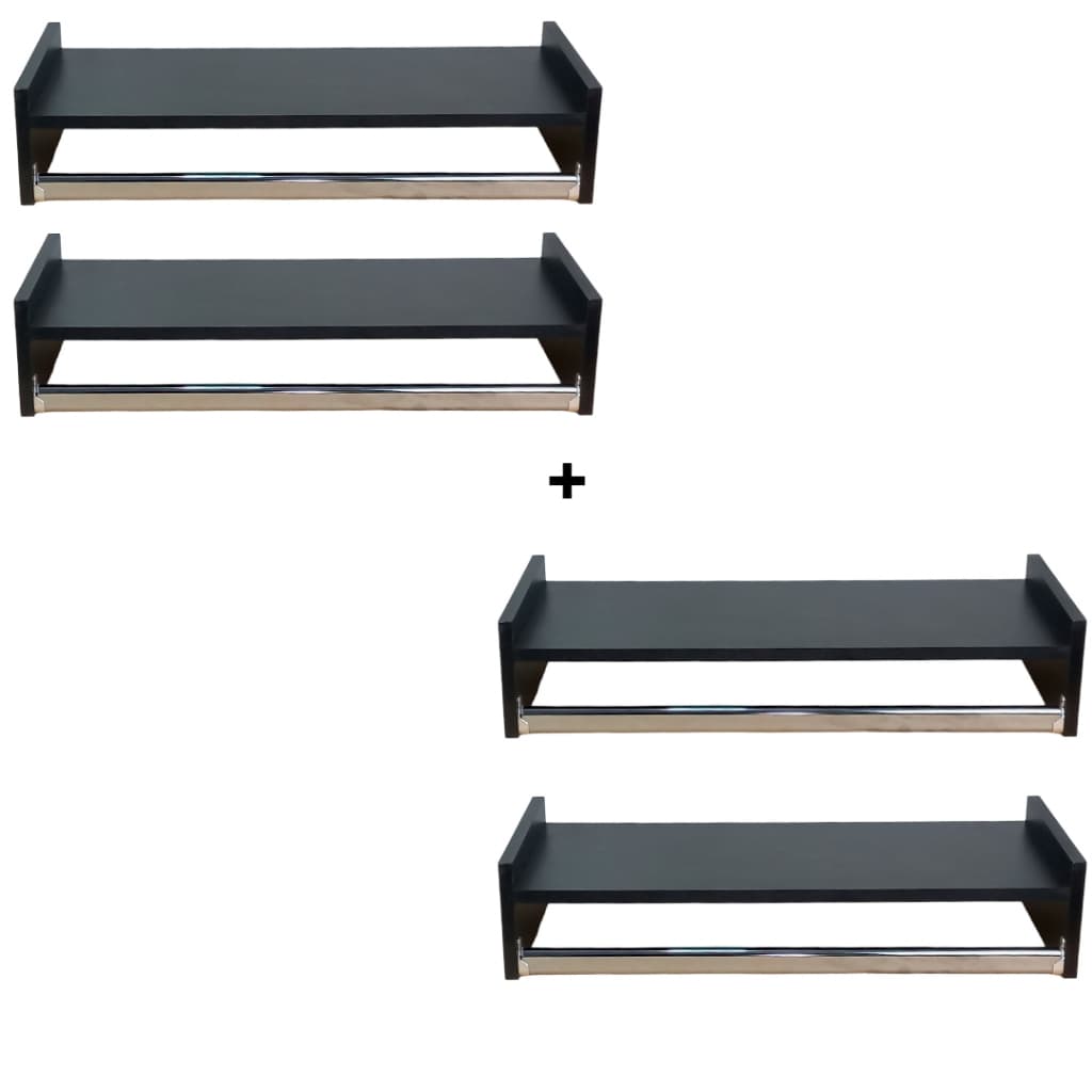 Kit 4 Un. Cabideiro de Parede  Arara de Roupas