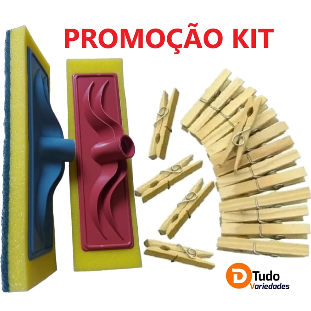 Kit  72 Unidades de prendedores e 2 Lava azulejo