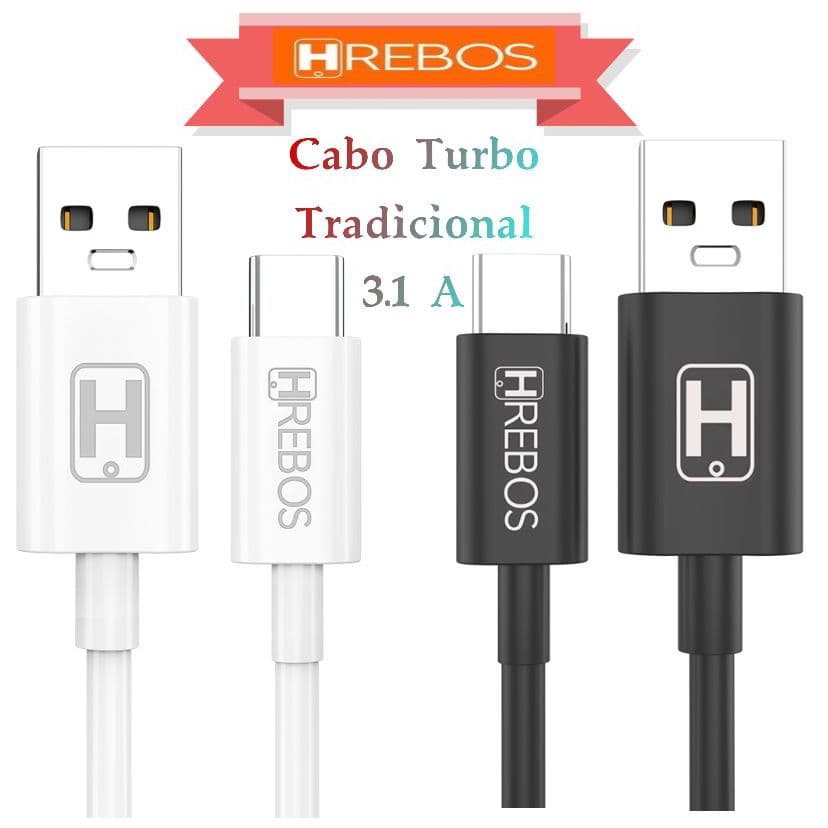 Cabo Type-C Turbo 3.1A Tradicional Carregamento Rápido original Hrebos Hs-78 028C