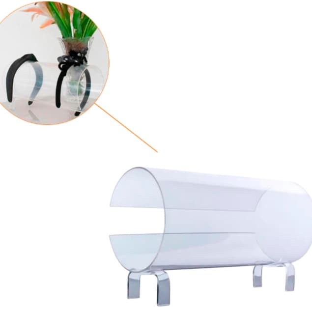 Expositor Para Tiara, laços  29cm Acrílico Cristal