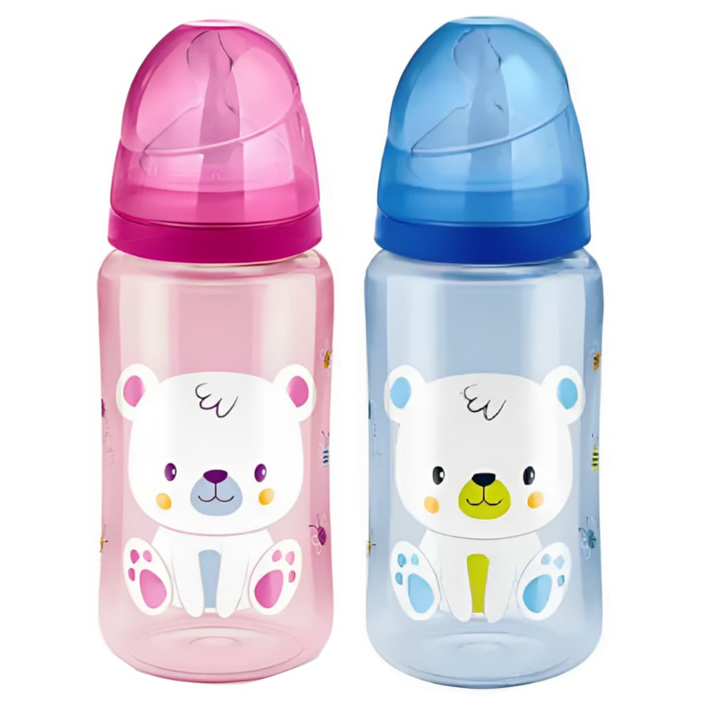 Mamadeira Fiona Bico Silicone Ortodôntico +0 meses Anti-Vazamento Frasco Graduado 300 mL