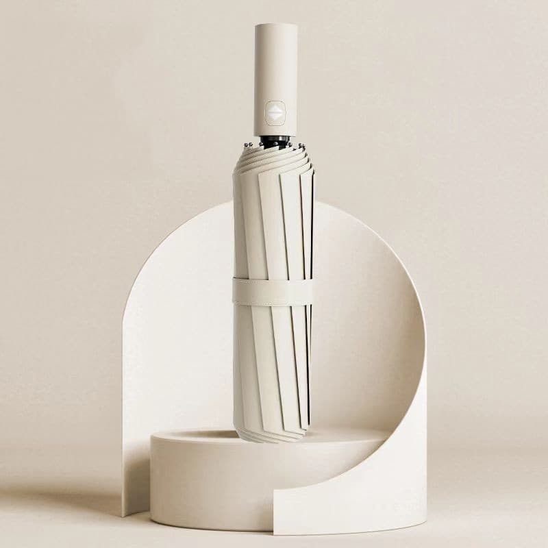 Guarda Chuva Automático Abre E Fecha Reforçado Contra Vento Proteção Solar  Blackout Cor Nude