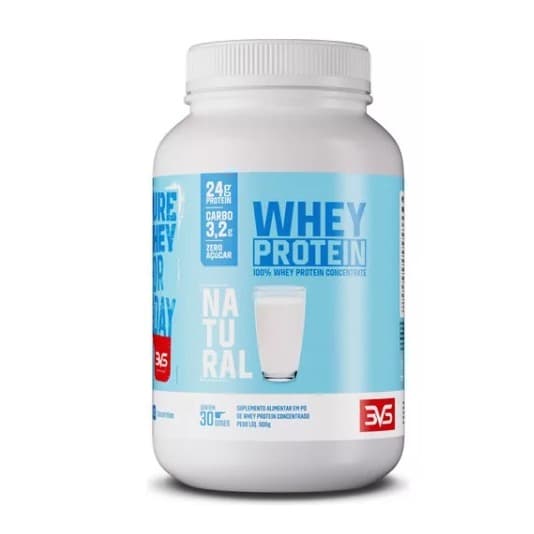 Whey Protein 100% Concentrado Com 23g De Proteína Por Dose - 900g - Zero Açúcar 3VS Nutrition