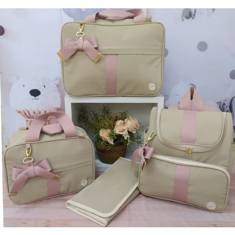 kit bolsa de bebê para maternidade com mochila menino menina