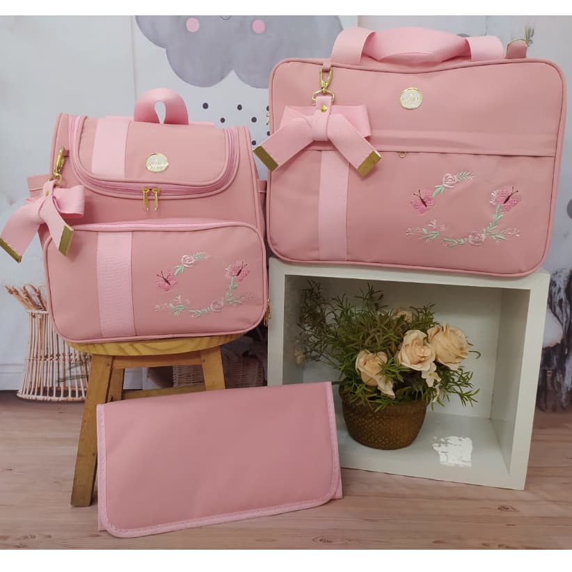 kit bolsas de bebê de maternidade 3 peças com mochila