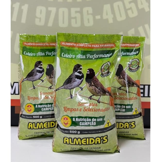 KIT 3 MISTURA COLEIRO ALTA PERFORMANCE - 500GR cada