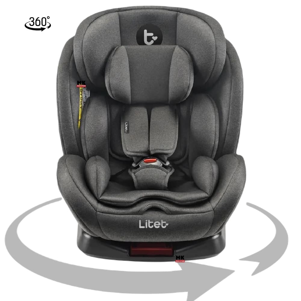 Cadeira Para Auto 0 A 36 Kg Isofix Com Rotação 360º Snugfix Preta Litet