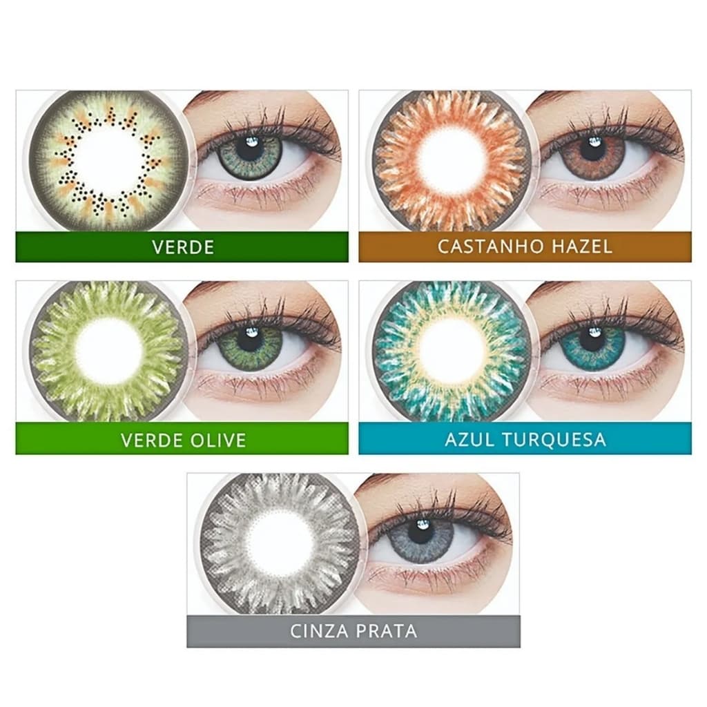 Lente De Contato Colorida SEM GRAU Biosoft Uso Bimensal + Estojo