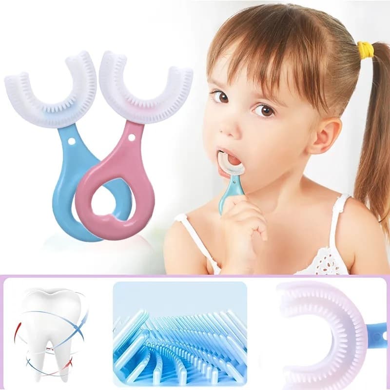 Escova de dentes infantil para criança de silicone higiene oral