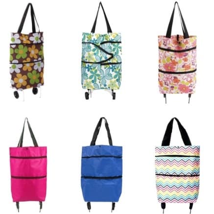 Bolsa Bagagem, para Feira Sacola, Dobrável Com Rodinhas / Para Peso Leve - Ref: 0852