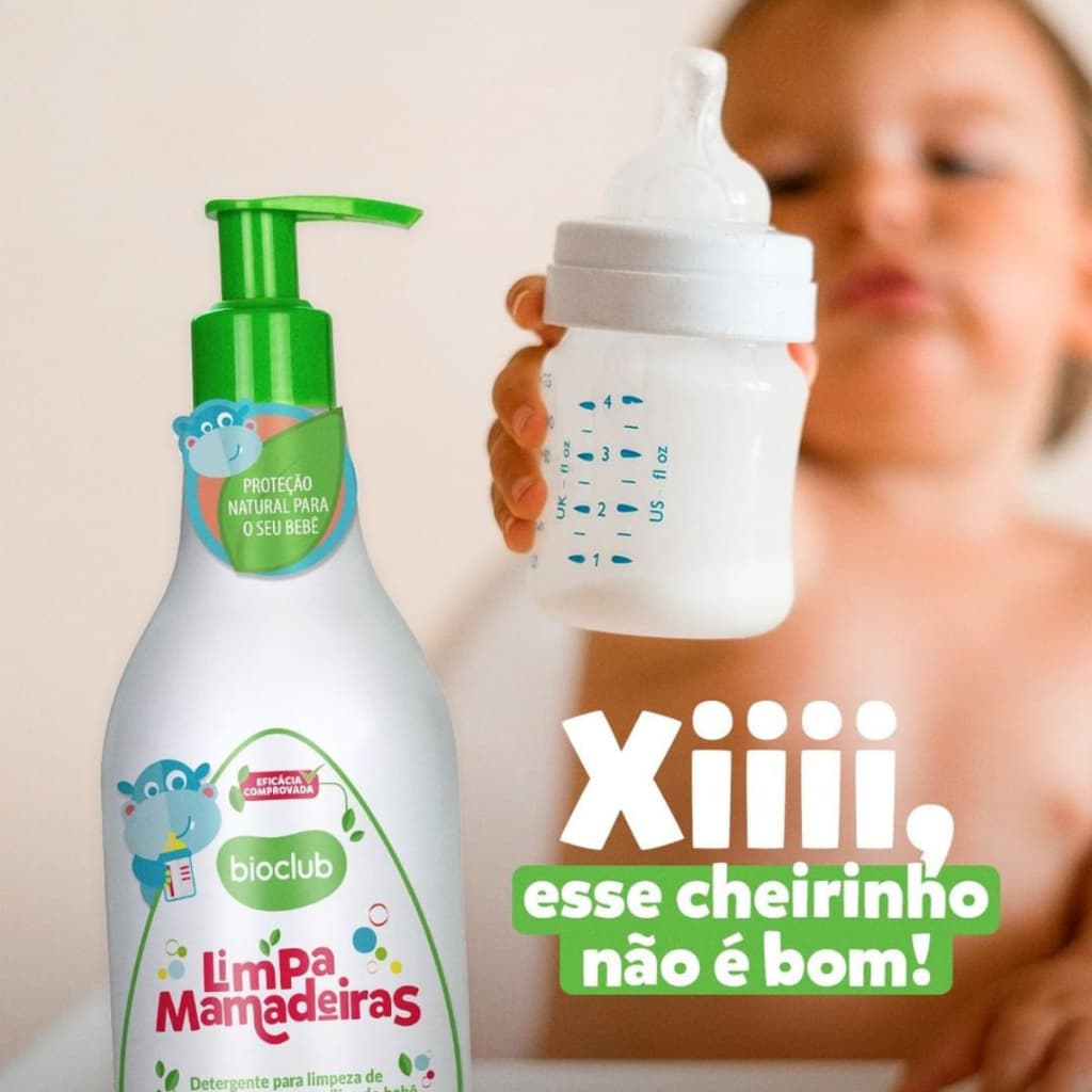 Limpa Mamadeiras Bebe Desengordurante Organico Vegano Bioclub
