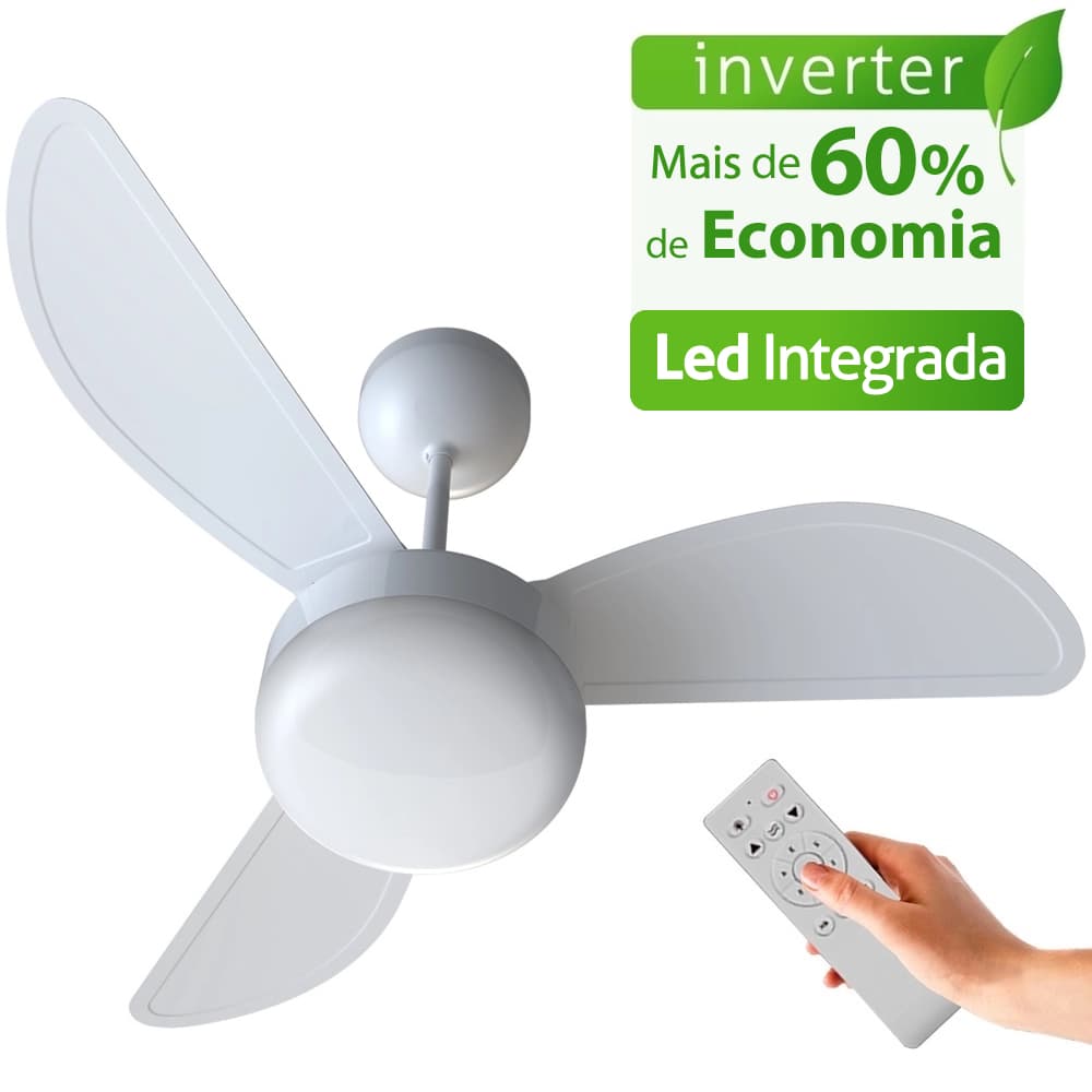 Ventilador de Teto Ventisol Fênix Inverter Controle Remoto Led Integrada - Bivolt