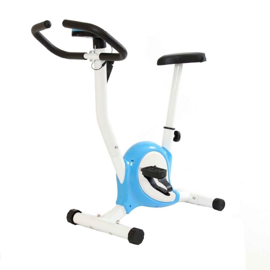 Bicicleta Ergométrica Vertical Branco e Azul