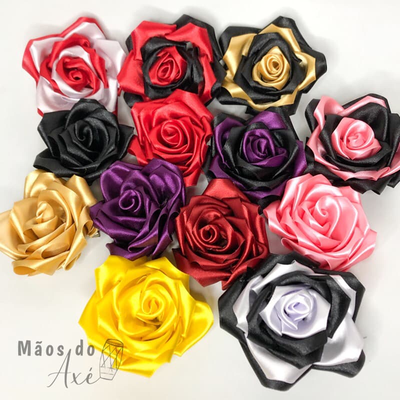 Presilha de Cabelo Rosa de Cetim Pomba gira / Cigana Umbanda e Candomblé