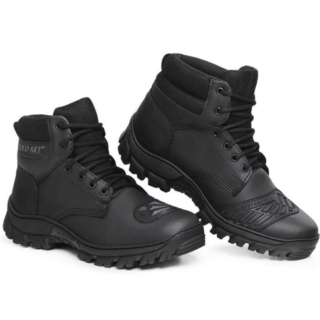 Bota Motociclista Coturno Motoqueiro Conforto Premium Protetor de Marcha e Bico Reforçado