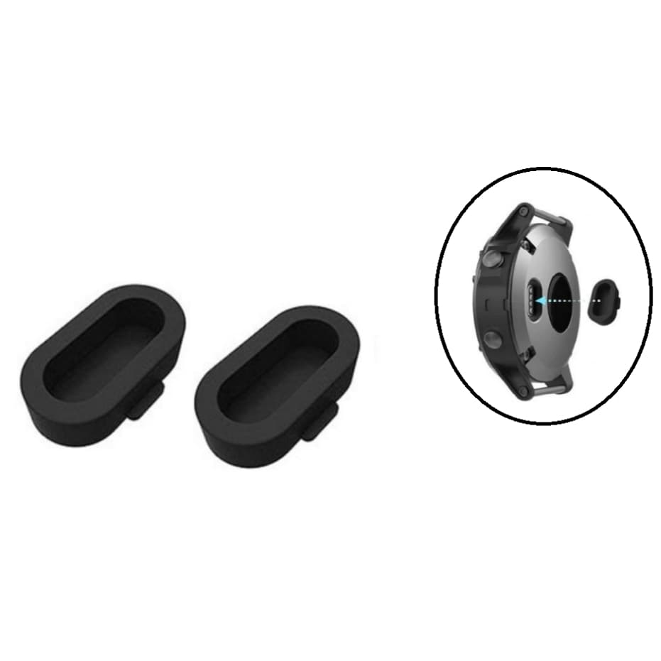 2x Plugs Protetor Compatível Com Garmin Forerunner 45/45s/55/165/165M/245/255s/255/265s/265/745/955/965/935/945 e Swin 2