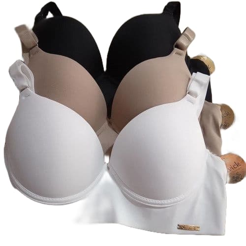 Kit C/3 Sutiã Básico Reforçado Com Bojo Do P Ao GG