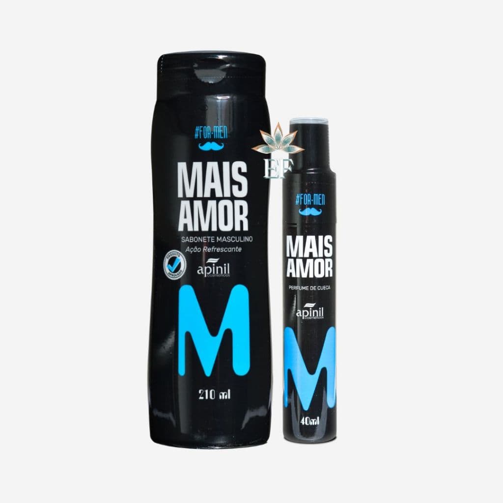 Kit 2 Unidades MAIS AMOR (Sabonete Masculino 200mL + Perfume de Cueca 40mL) APINIL