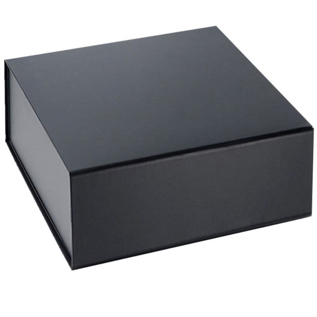 Caixa Rígida Quadrada Para Presente Preta Super Luxo 18x18x7