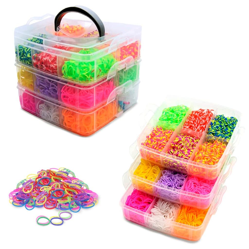 Kit Fabrica Maleta 3000 Elastico Pulseira Loom Bands Completo