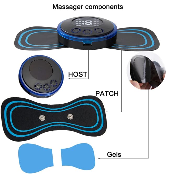 Massageador Portátil Elétrico Recarregavél  Relaxante Muscular Alivia Dor Pescoço Coluna Envio Imediato