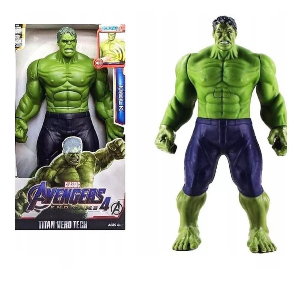 Boneco Incrivel Hulk Premium 30cm Avengers Heroes Articulado Luz/Som