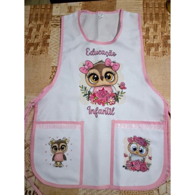 Jaleco bata avental professora educação infantil autismo fundamental