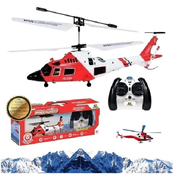 Helicóptero Com Controle Remoto Falcão 3 Canais
