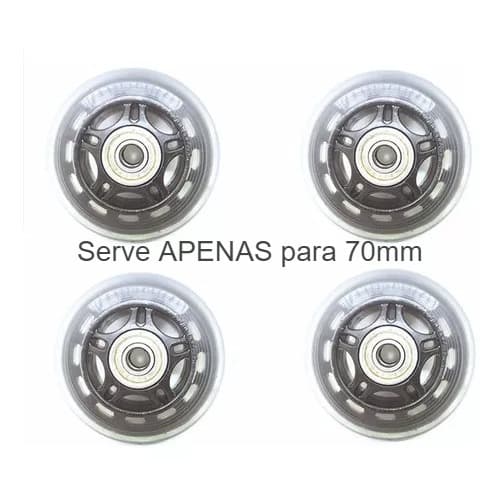 Kit Com 4 Rodas Para Patinete Com 8 Rolamentos Abec-7