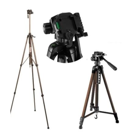 Tripé Profissional Camera, Celular 1,80cm Mtg-3018 TOMATE