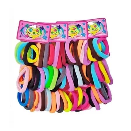 KiT 72 Elástico Rabico Para Cabelo Tipo Pacote - 1 PACOTE