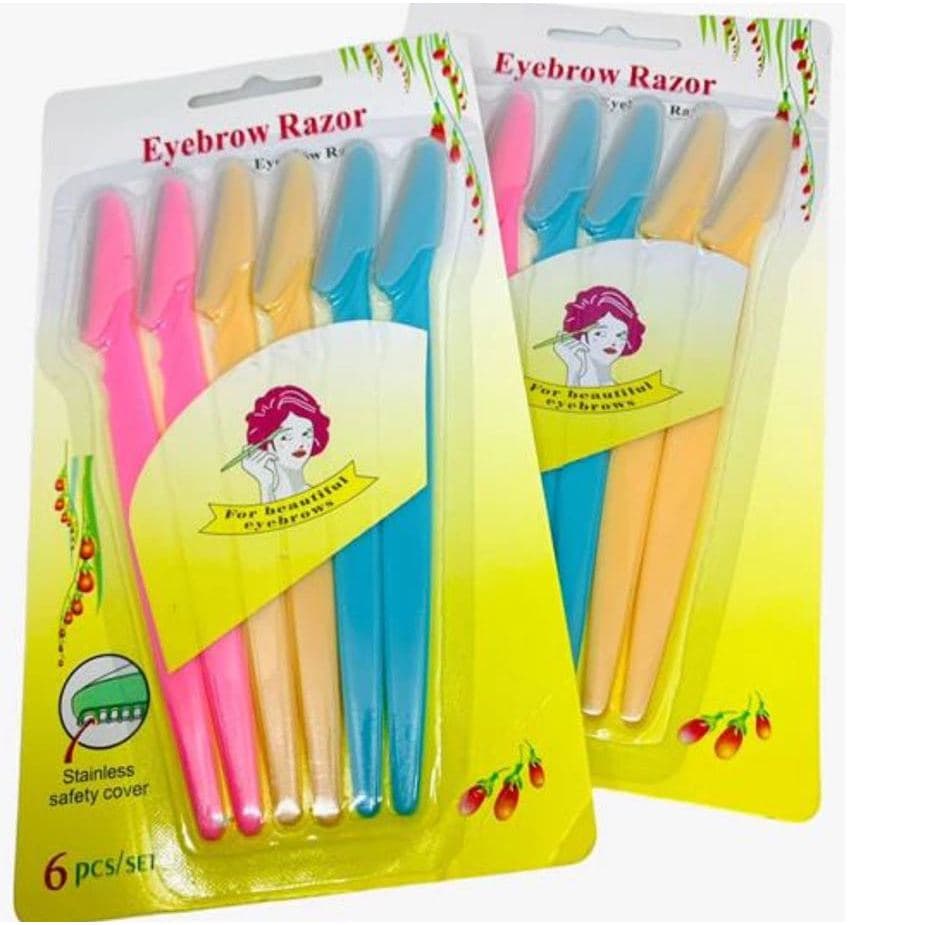 Kit 6 Lâmina Sobrancelha e Rosto Navalha Depilação Promoção