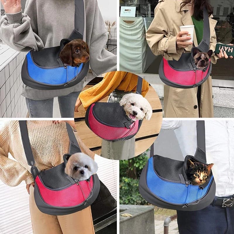 Bolsa De Ombro Para Transporte De Cães, Gatos E Coelhos