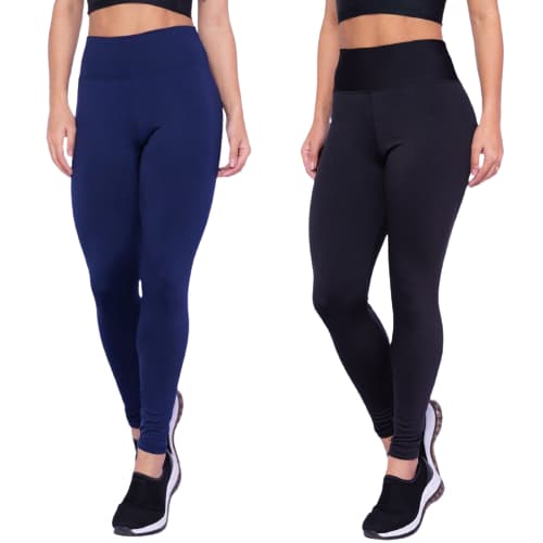 Kit 2 Calça Leg Legging Suplex Aumenta Bumbum Tecido Grosso Premium Promoção 6x/Sem Juros Envio Imediato